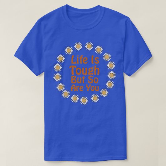 引用文前向きライフは厳しい Tシャツ (デザイン正面)