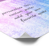 引用文動揺してスタイルの青と紫 ポスター (角)