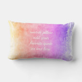 引用文動揺して絵を描デザイン紫を追加 ランバークッション (裏面)