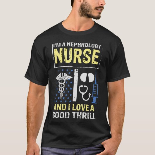 引用文動揺して腎症ナースグッド透析ニュー Tシャツ (正面)