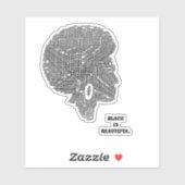 引用文女性メラニンブラックは美しいアフロ シール (シート)