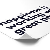 引用文幸福は人と共に働素晴らしく ポスター (角)