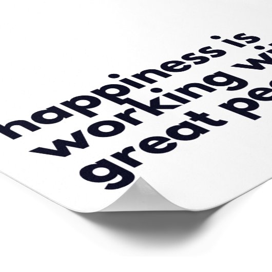 引用文幸福は人と共に働素晴らしく ポスター (角)