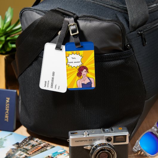 引用文愛好家が編集可能 ラゲッジタグ (正面&裏面)