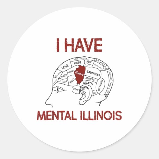 引用文愛好家Iがあるメンタルイリノイ ラウンドシール (正面)