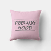 引用文感じ枕の良い灰色とピンク クッション (裏面)