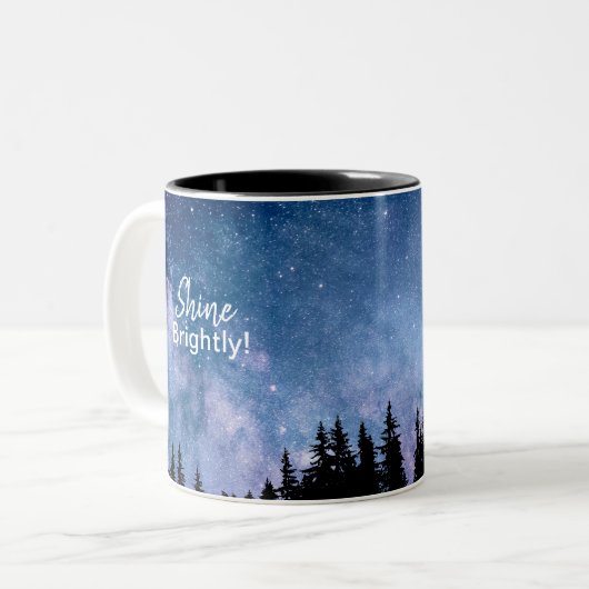 引用文感動的が明るく輝くやる気を起こさせる ツートーンマグカップ (正面左)