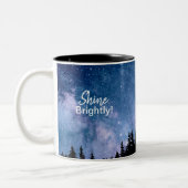 引用文感動的が明るく輝くやる気を起こさせる ツートーンマグカップ (左)