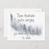 引用文感動的その山々あなたは繰入 ポストカード (正面/裏面)