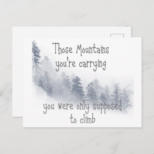 引用文感動的その山々あなたは繰入 ポストカード (正面/裏面)