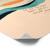 引用文感動的とティーアート ポスター (角)