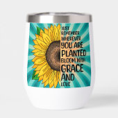 引用文感動的と手描きヒマワリ (背面)