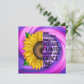 引用文感動的と手描きヒマワリ (スタンド正面)