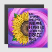 引用文感動的と手描きヒマワリ (正面/裏面)