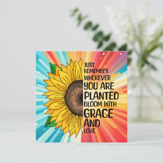 引用文感動的と手描きヒマワリ (スタンド正面)