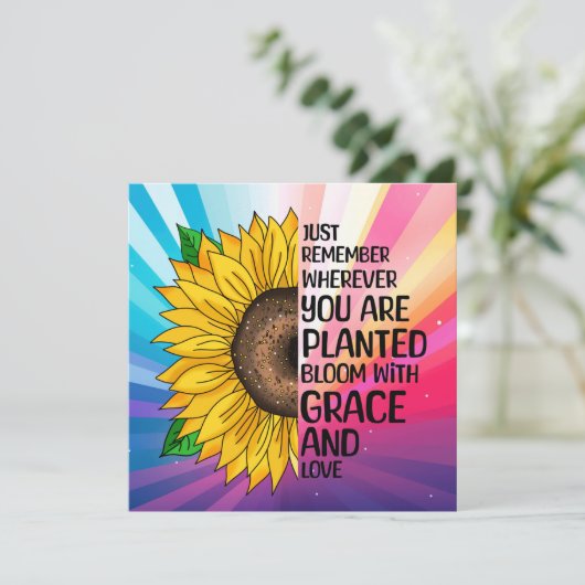 引用文感動的と手描きヒマワリ (スタンド正面)