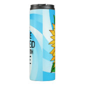 引用文感動的と手描きヒマワリ タンブラー (裏面)