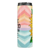 引用文感動的と手描きヒマワリ タンブラー (裏面)