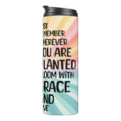 引用文感動的と手描きヒマワリ タンブラー (回転右)