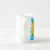 引用文感動的と手描きヒマワリ ボーンチャイナマグカップ (裏面)