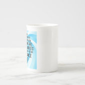 引用文感動的と手描きヒマワリ ボーンチャイナマグカップ (正面)