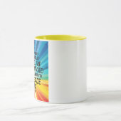 引用文感動的と手描きヒマワリ マグカップ (中央)