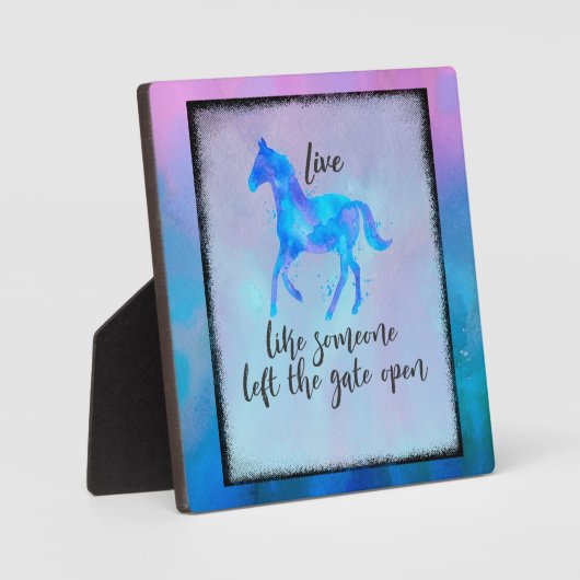引用文感動的と馬のランニング自由 フォトプラーク (正面)