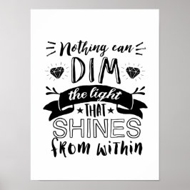 引用文感動的の光が内側から輝く ポスター