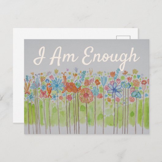 引用文感動的は十分な肯定カード シーズンポストカード (正面/裏面)