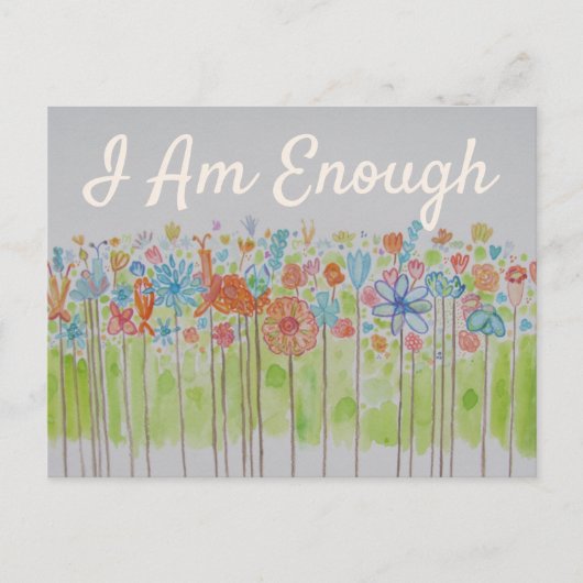 引用文感動的は十分な肯定カード シーズンポストカード (正面)