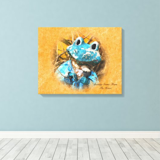 引用文感動的は美しいカエル王子 キャンバスプリント (インサイチュ (ウッドフロア))