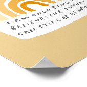 引用文感動的イエローベッドルームエステティック ポスター (角)