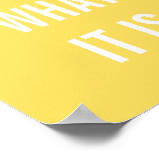 引用文感動的イエローホワイトライフ引用文8x10 ポスター (角)