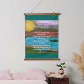 引用文感動的ウッドトップウォールタペストリー 吊り下げ型タペストリー (寝室)