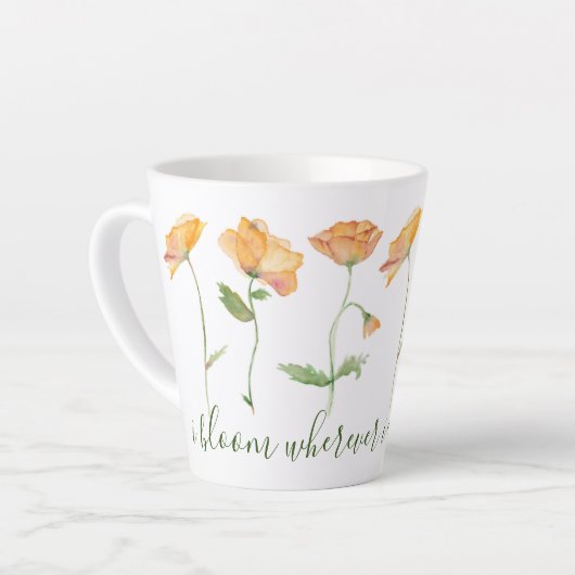 引用文感動的オレンジポピー カフェラテマグ (左アングル)