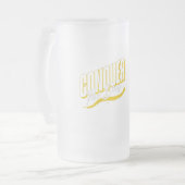 引用文感動的カップ | バイブ前向きスモーニング フロストグラスビールジョッキ (正面左)