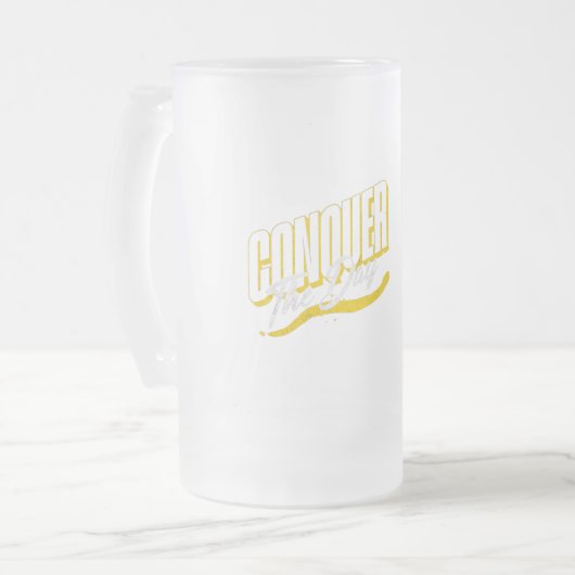 引用文感動的カップ | バイブ前向きスモーニング フロストグラスビールジョッキ (正面左)