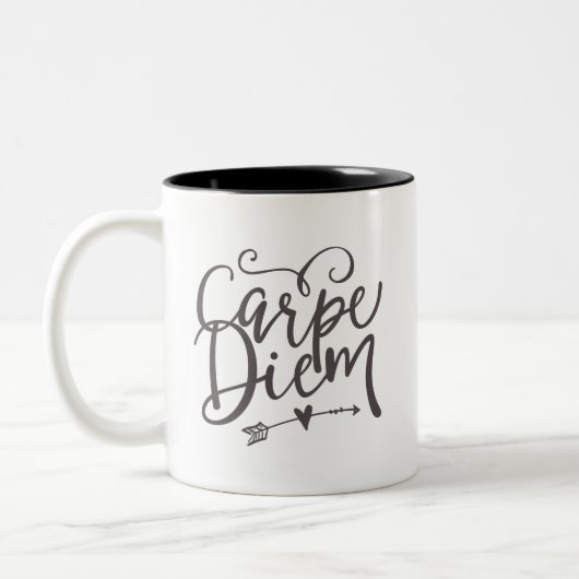 引用文感動的カルペディエムシーズザデイ ツートーンマグカップ (左)