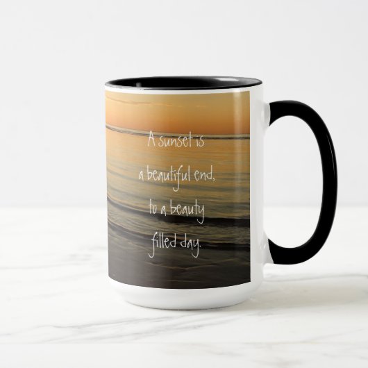 引用文感動的サンセットオンザ海コーヒーマグ マグカップ (右)