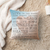 引用文感動的ズブルーブラウン赤面ハート クッション (ブランケット)