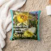 引用文感動的ダフォディル春フローラ花 クッション (ブランケット)