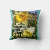 引用文感動的ダフォディル春フローラ花 クッション (裏面)