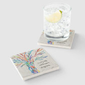 引用文感動的ツリー ストーンコースター (横)