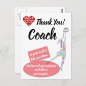 引用文感動的ネットボールコーチありがとう ポストカード (正面/裏面)