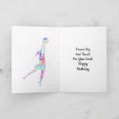 引用文感動的ネットボール誕生日 カード (内部)