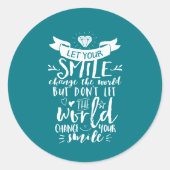 引用文感動的ハッピースマイルチェンジザワールド ラウンドシール (正面)