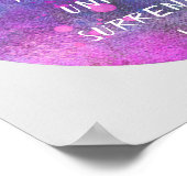 引用文感動的バイラオチュ紫の水彩画 ポスター (角)