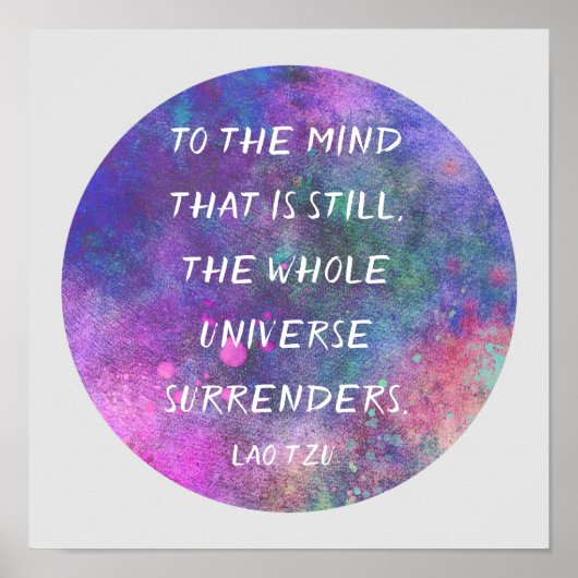 引用文感動的バイラオチュ紫の水彩画 ポスター (正面)