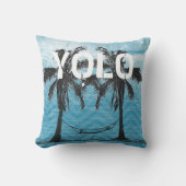 引用文感動的ビーチYOLOあなたは一度だけ生きる クッション (正面)