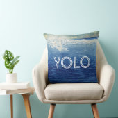 引用文感動的ビーチYOLOあなたは一度だけ生きる クッション (椅子)